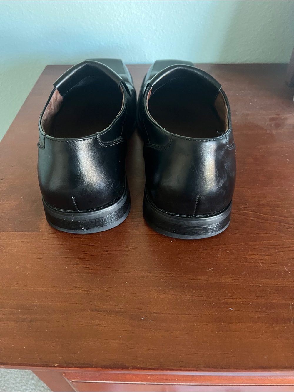 Alfani Black Leather Slip-On Dress Loafers - Picture 3 of 6